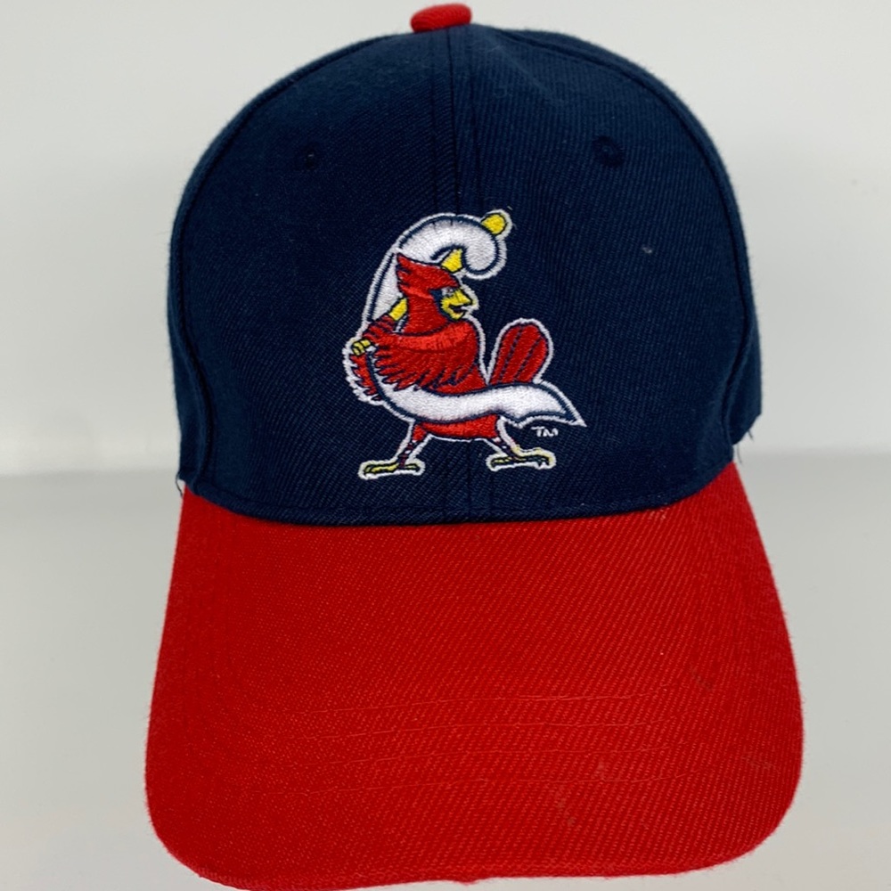 St. Louis Cardinals red and navy blue hat with velcro strap. Di Sports Group